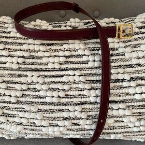 Dior Burgundy Leather Belt Strap with Gold-Tone Buckle